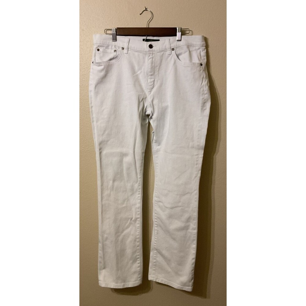 LRL Lauren Jeans Co Ralph Lauren Jeans Womens White Classic Straight Size 12 GUC